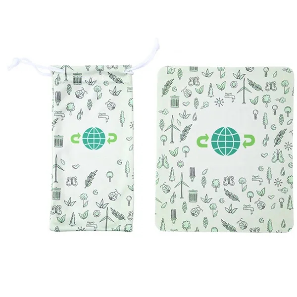 RPET Glasses Wiping Cloth with Pouch 3