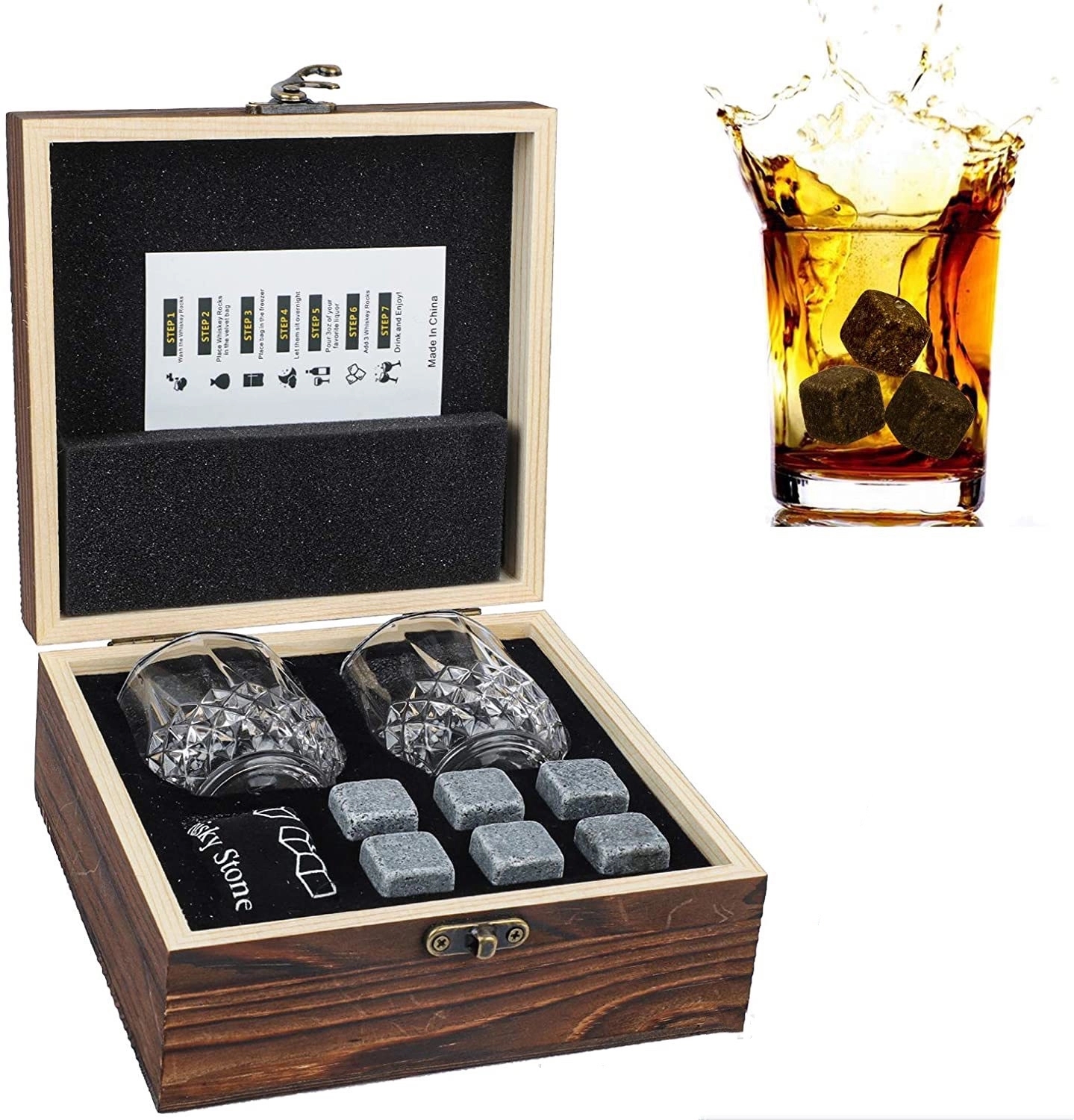 Whisky Stones Glass Gift Set 2