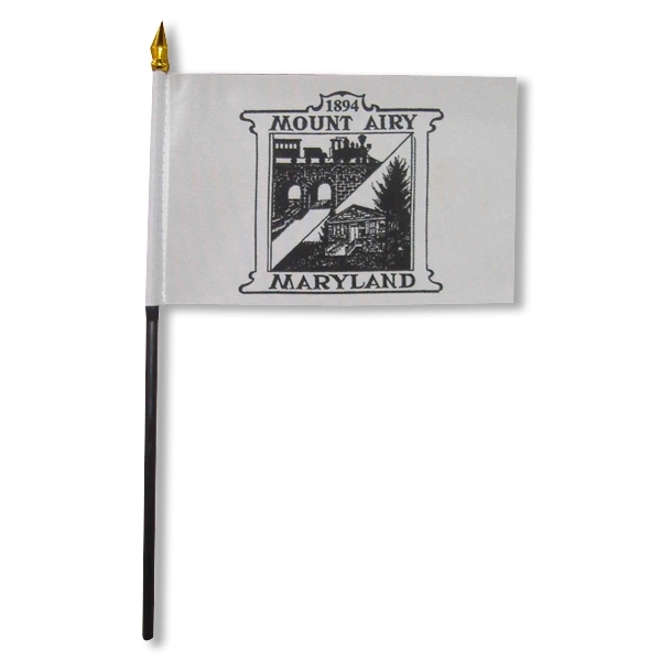 Hand Held Stick Flag with full color imprint 4