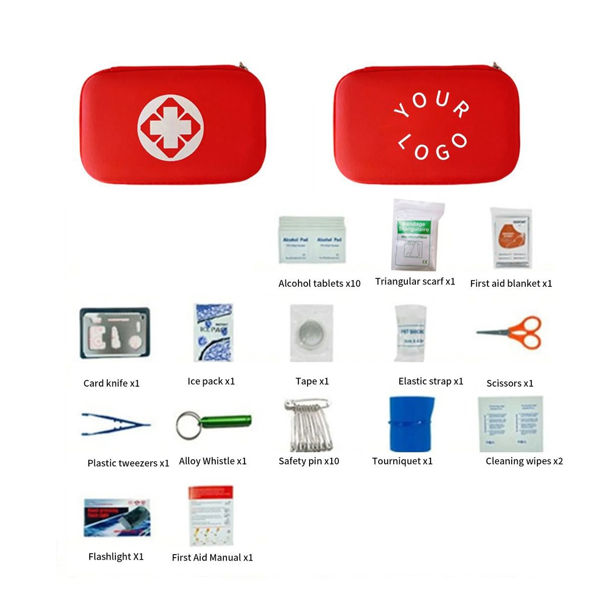 Outdoor First Aid Kit with EVA Hard Shell Case 1