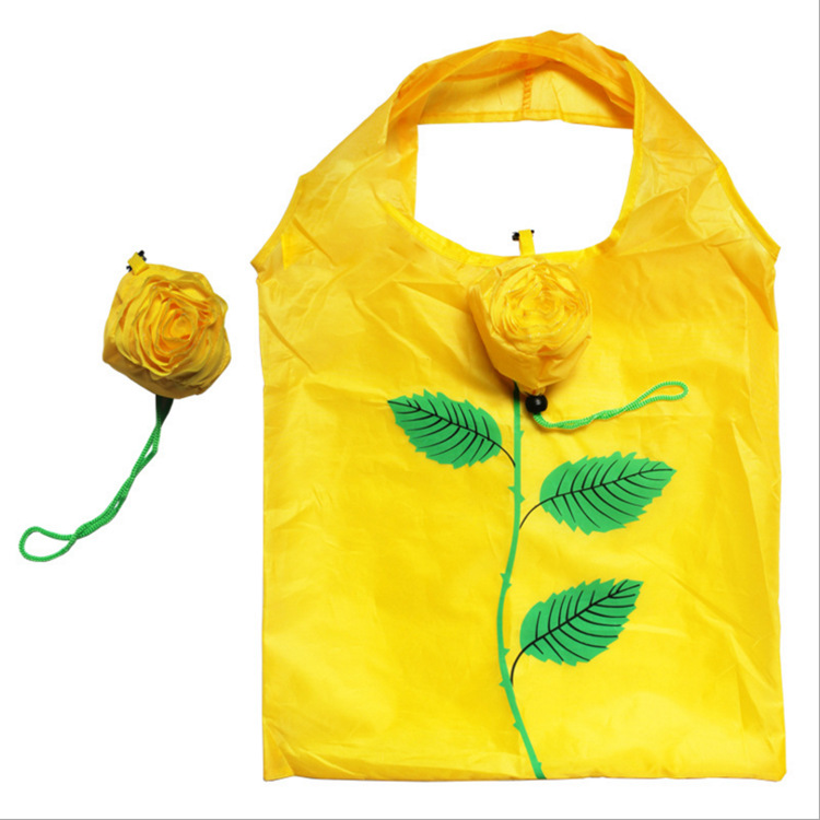 Custom printed tote bag floral rose flower promotional Recycle Pouch Foldable tote bag eco friendly 1