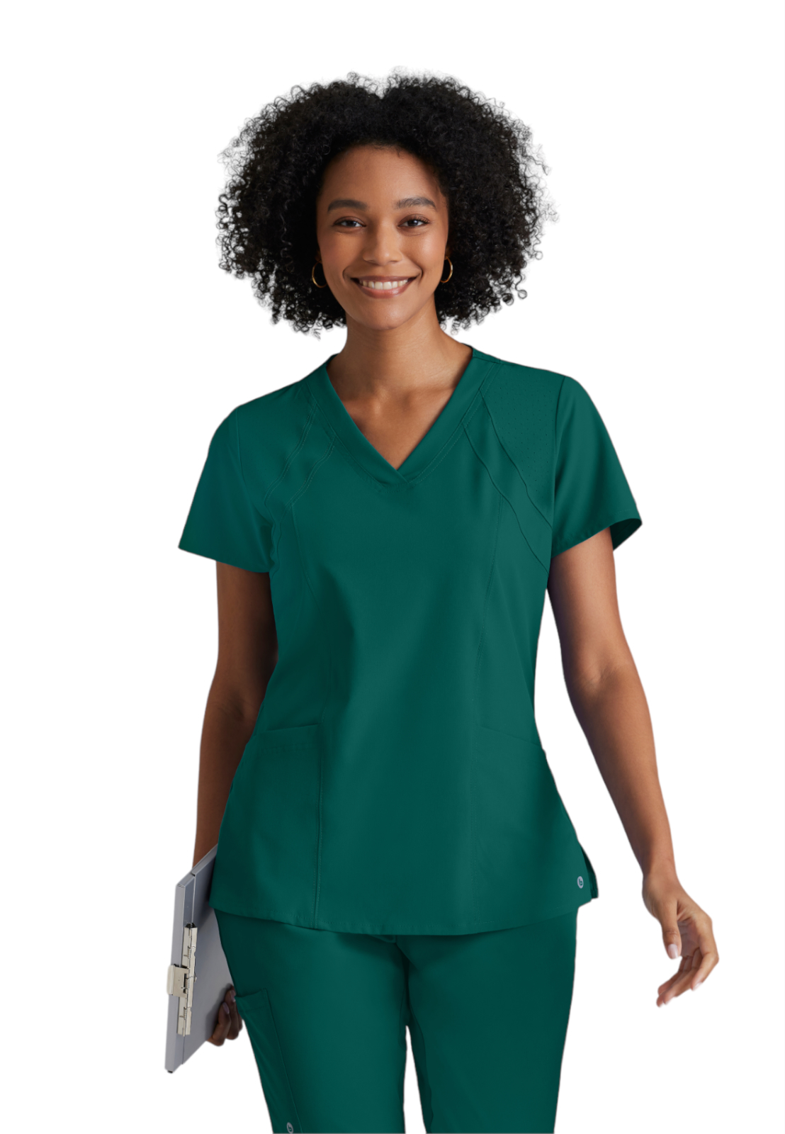 Barco One - Women's Four-Pocket V-Neck Racer Scrub Top 33
