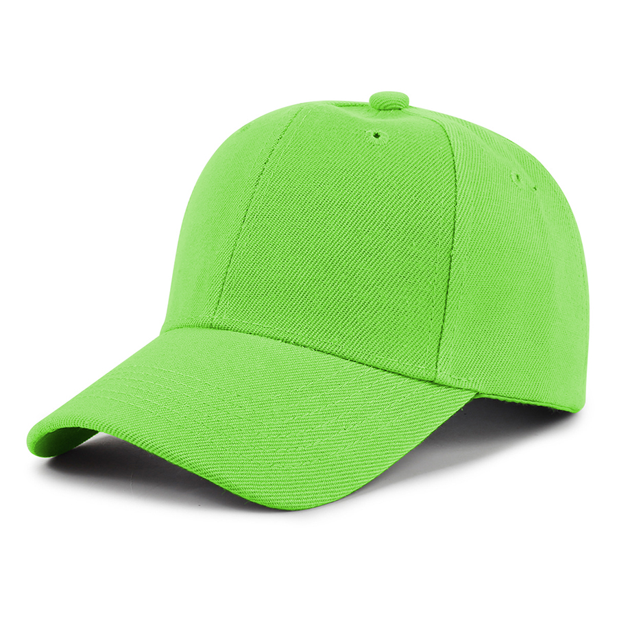 Kids' Stock Solid Color Polyester 6-Panel Cap 24