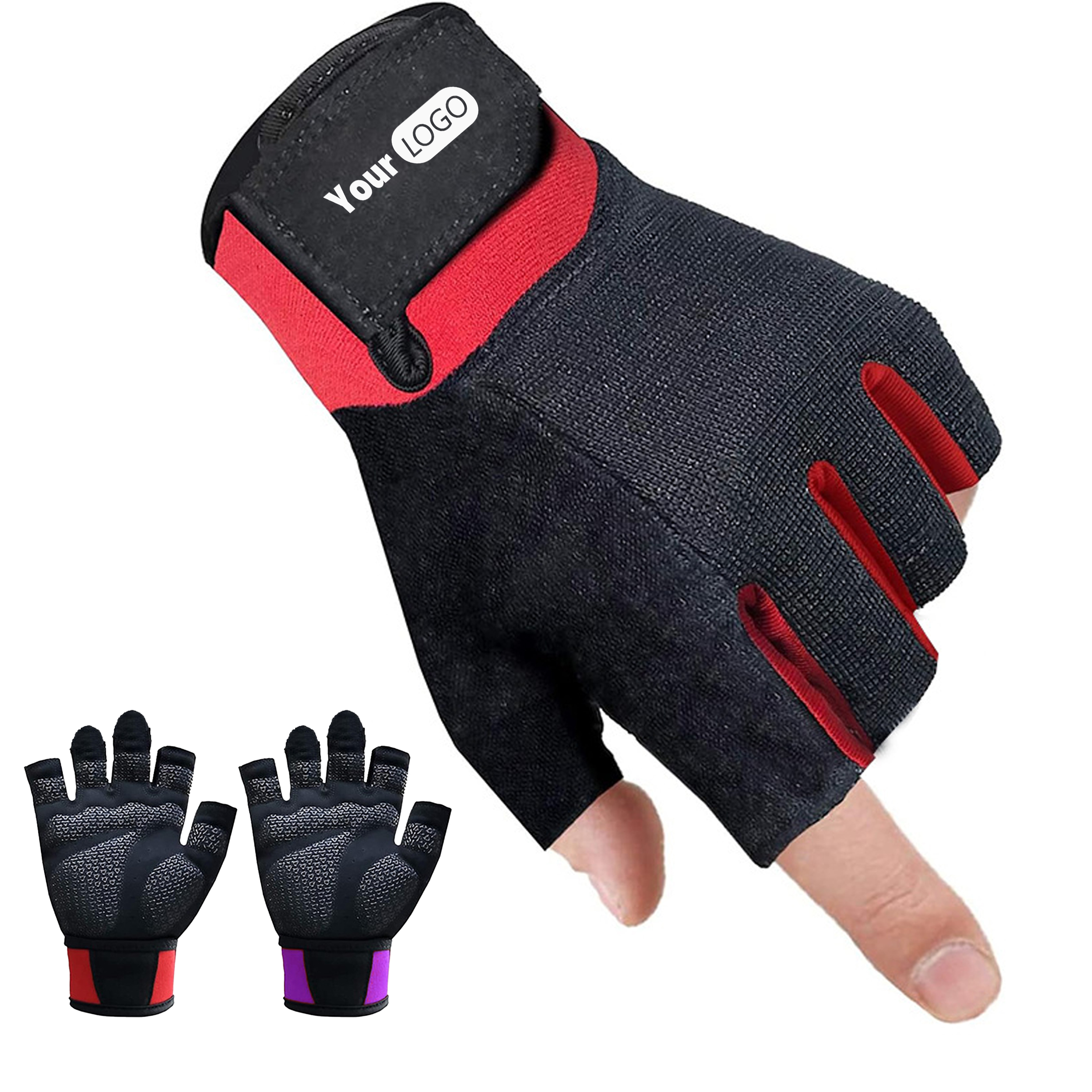 Polyester Half Finger Exercise And Fitness Gloves 6