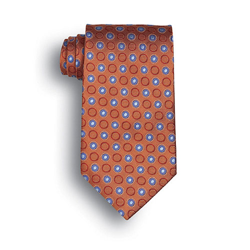 Orange Ellison Bay Woven Polyester Tie 2