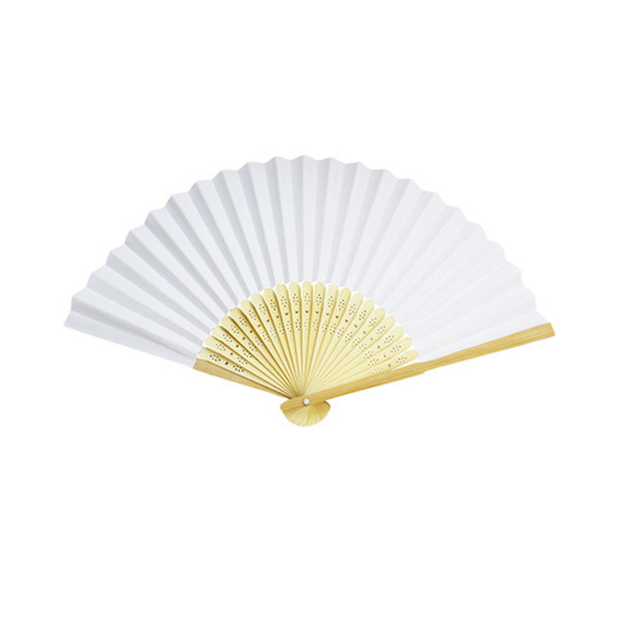 Bamboo Silk Folding Hand Fan 15" x 8" Full Color Surface 9