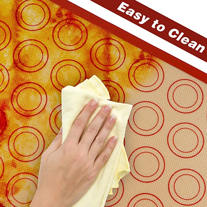 Set of 4 Silicone Baking Mats for Cookie Baking Sheets Pan 3