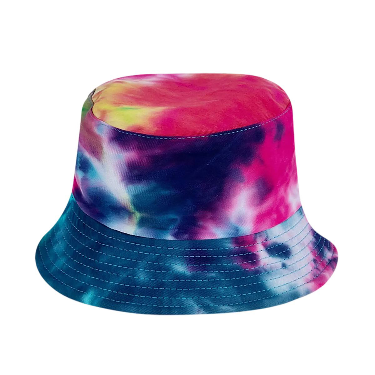 Plastic Tie Dye Hat with Foldable Double Sided Design 5
