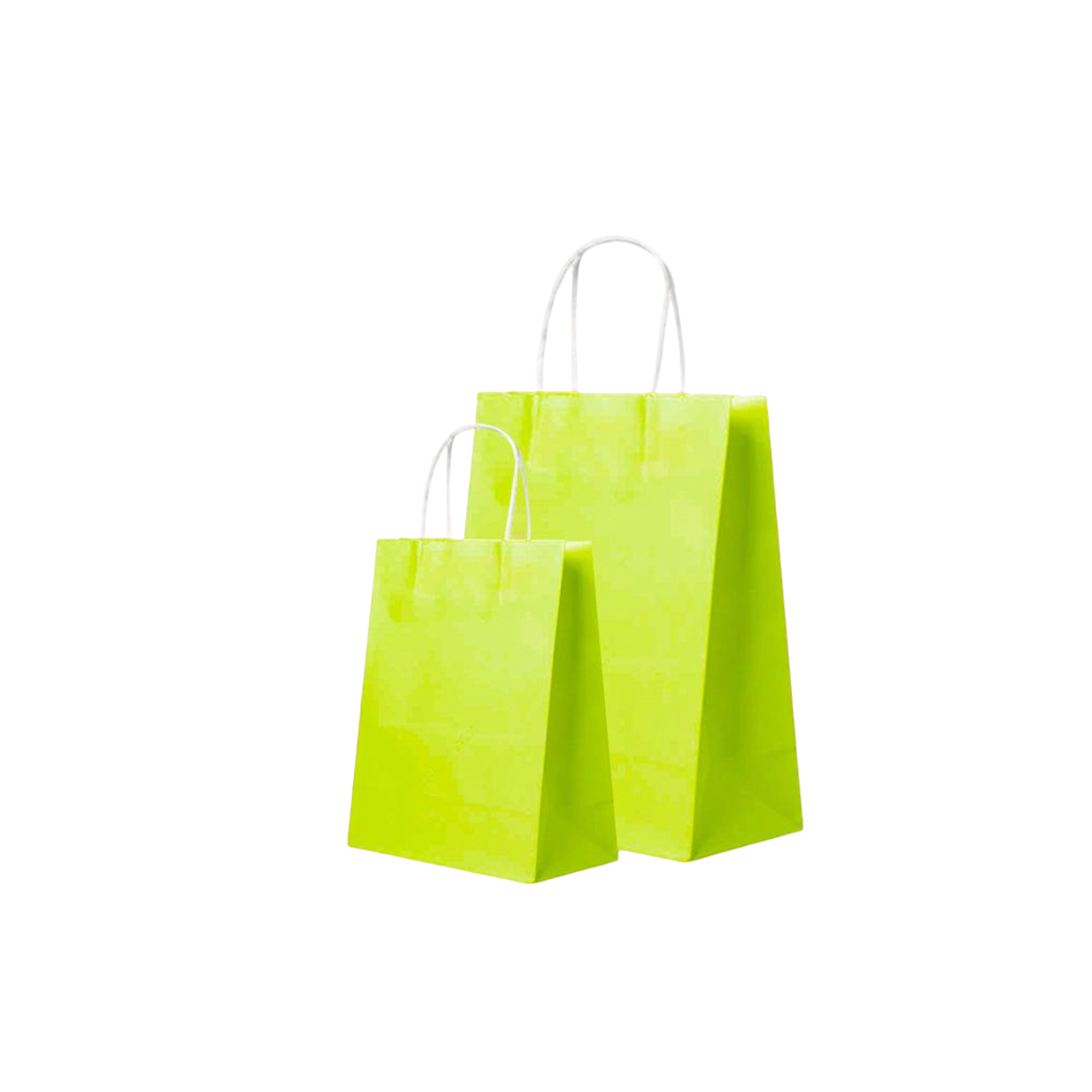 White Kraft Paper Shopper With Twisted Handle 8.3 X 4.4 X 10.7" 10