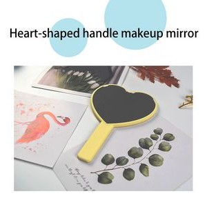 Heart-Shaped Comfortable Handle Makeup Mirror 3