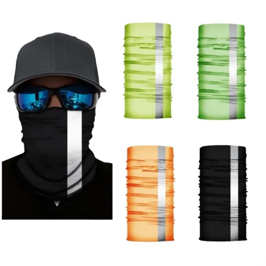Reflective Stripe Safety Neck Gaiter Face Bandana 2