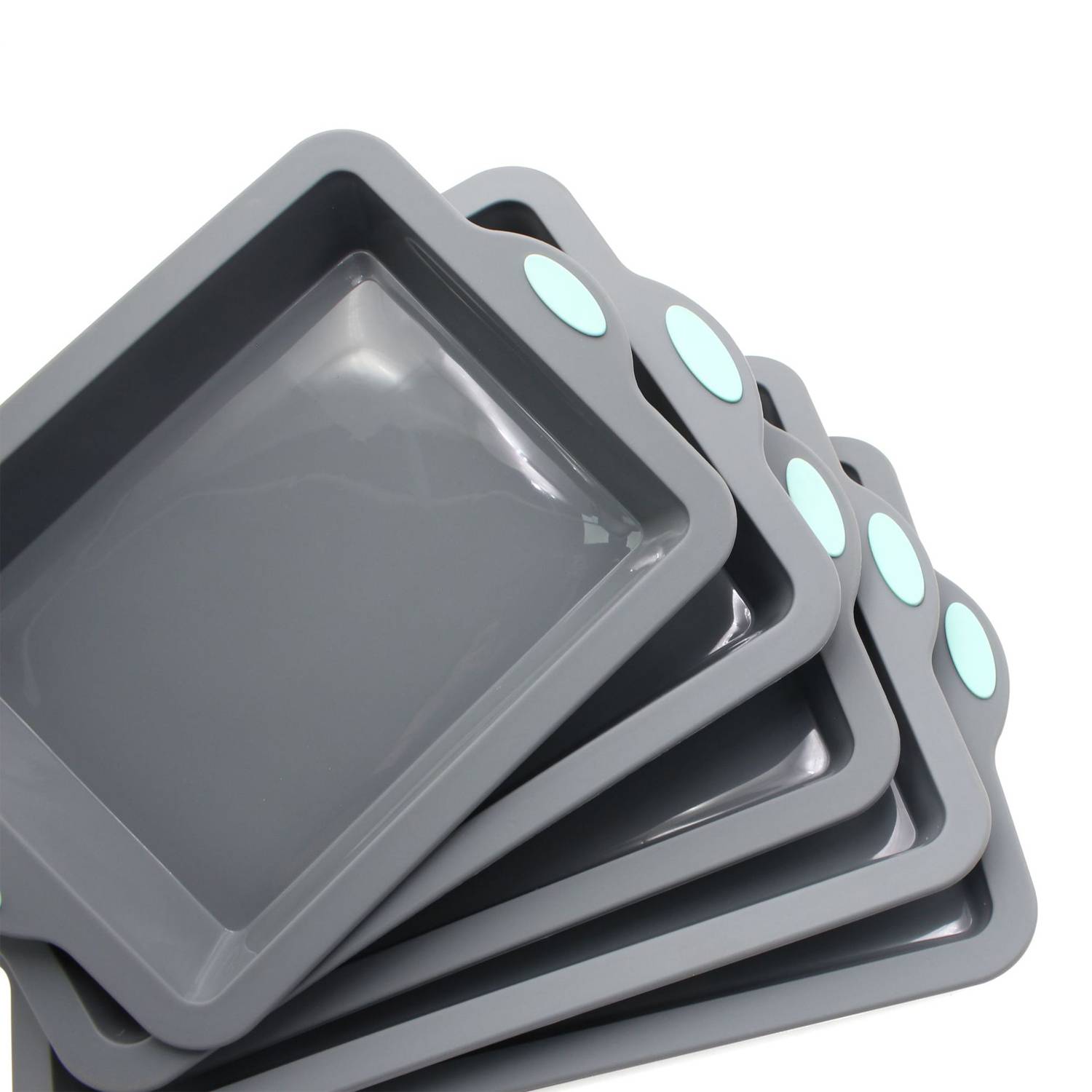 Rectangular Silicone Cookie Cake Baking Tray 5