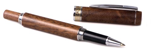 Inforest Flat Top Wood Screw Off Cap Rollerball Pen
