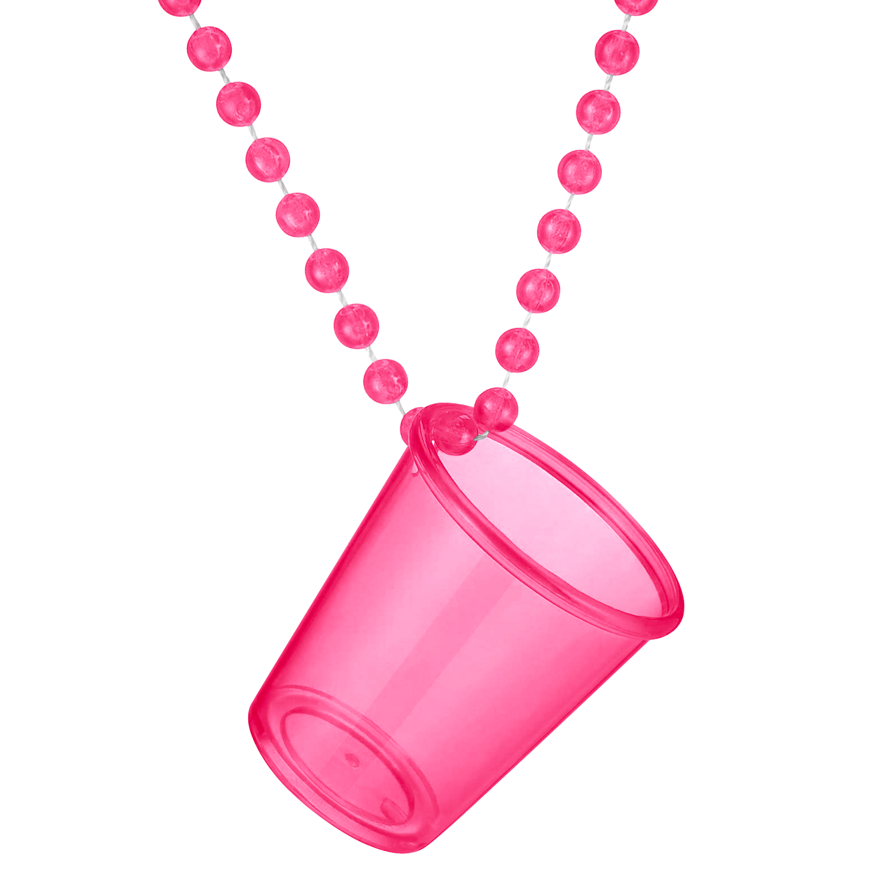 Plastic Shot Glass With Beaded Chain For Parties & Events 8