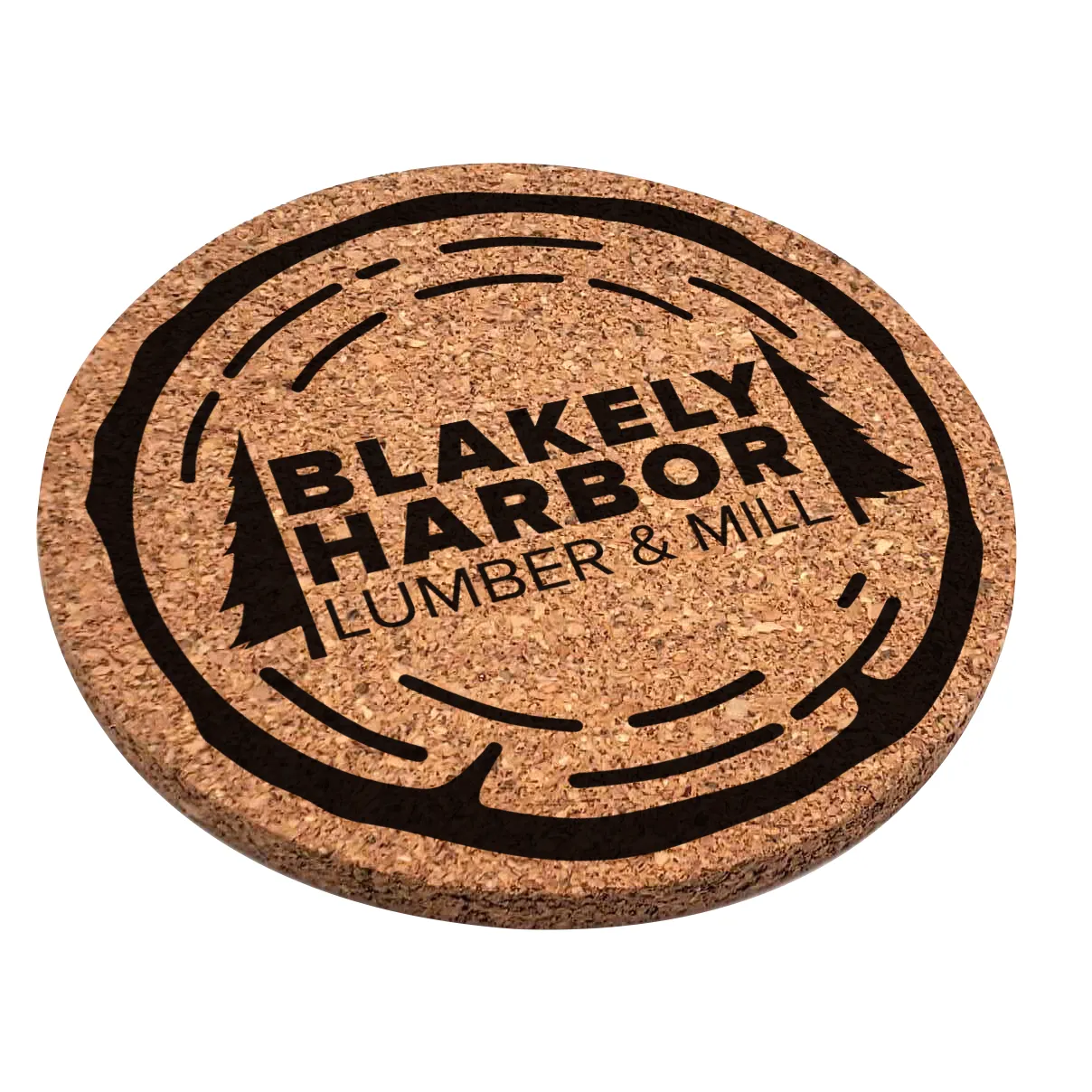 Cork Wood Coaster - Laser Etched 2