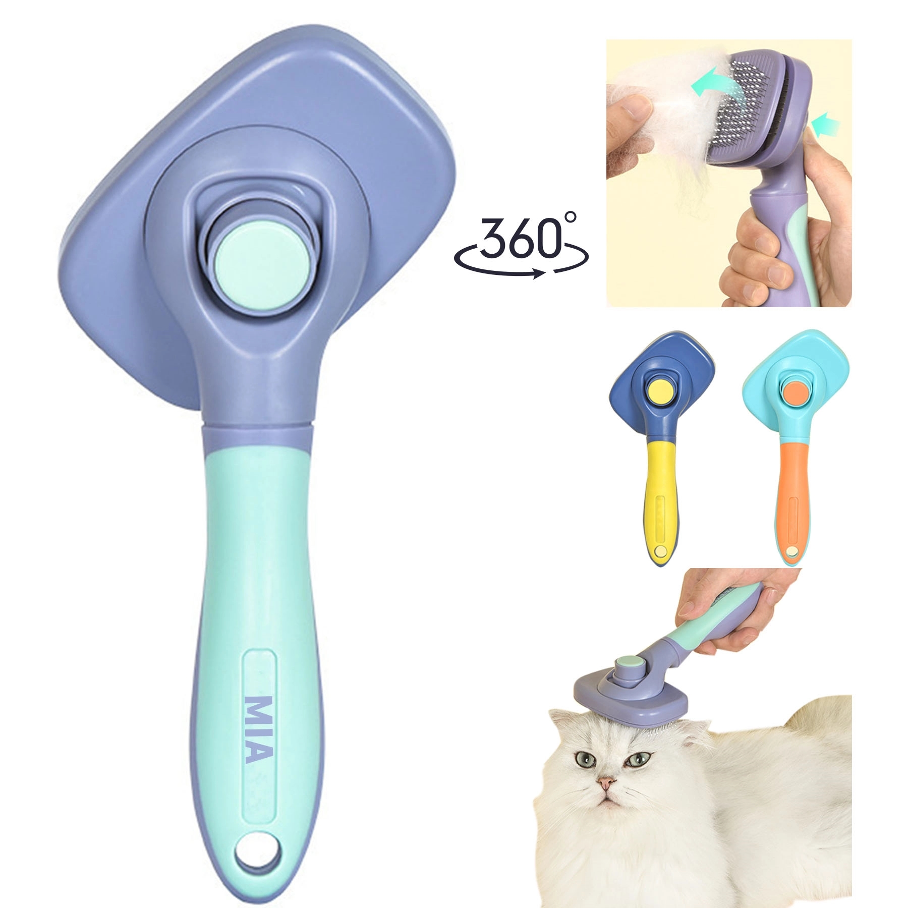 Round Shedding And Grooming Brushes 2