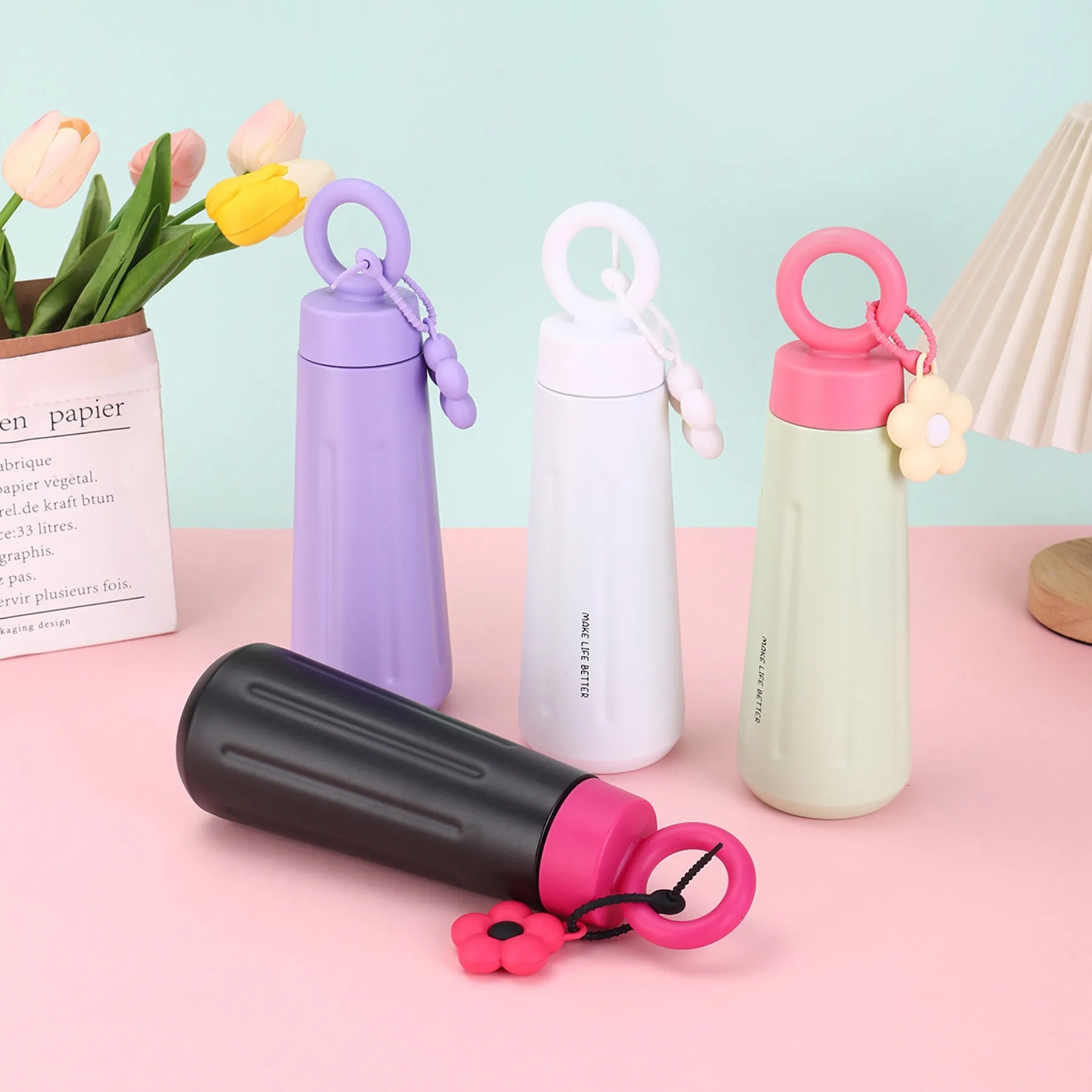 15 Oz. Petal Style Vacuum Stainless Steel Thermos Cup 1