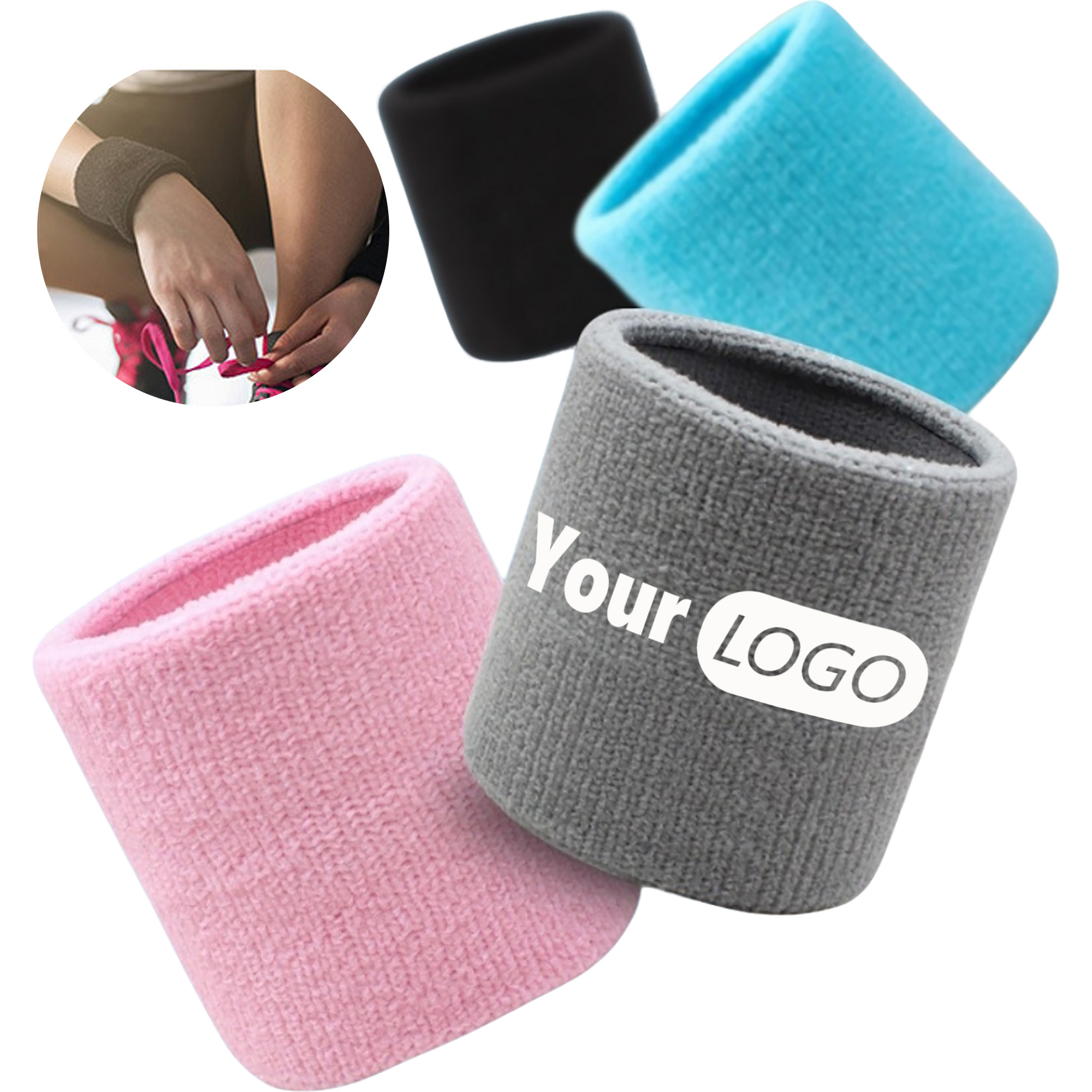 Colorful Sports Wristband with Breathable Cotton Material 2