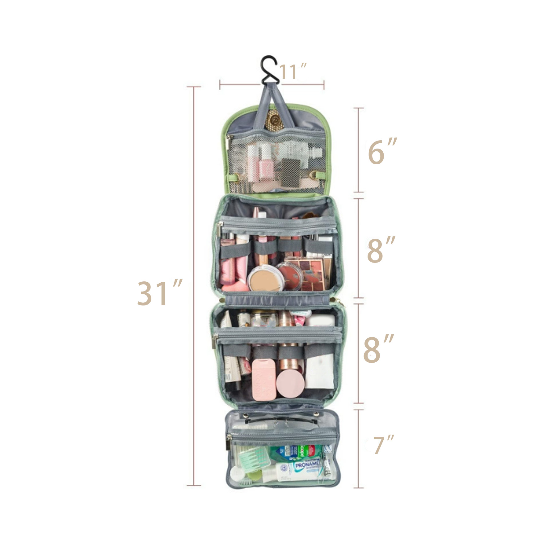Hanging Cosmetic Organizer for Vacation and Business Trips 4