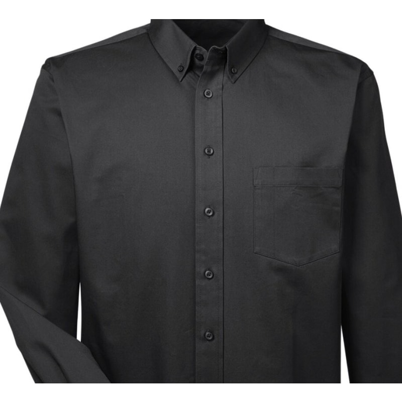 Harriton Men's Foundation 100% Cotton Long-Sleeve Twill Shirt With Teflon™ 21
