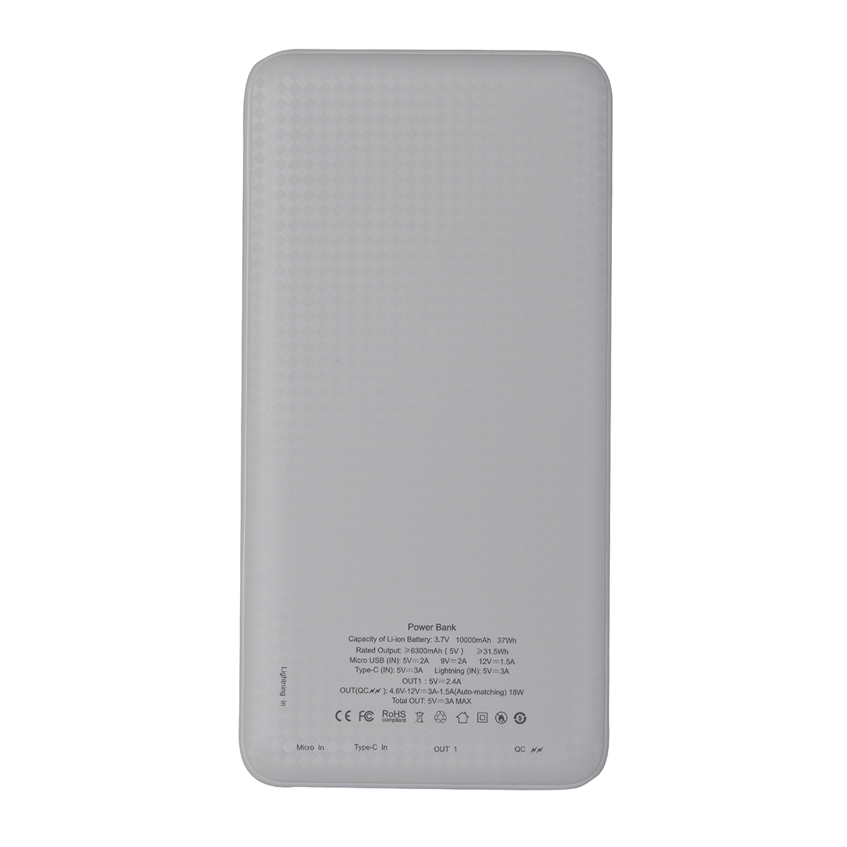 10,000mAh Slim Power Bank with LCD Display – Qualcomm Quick Charge 5