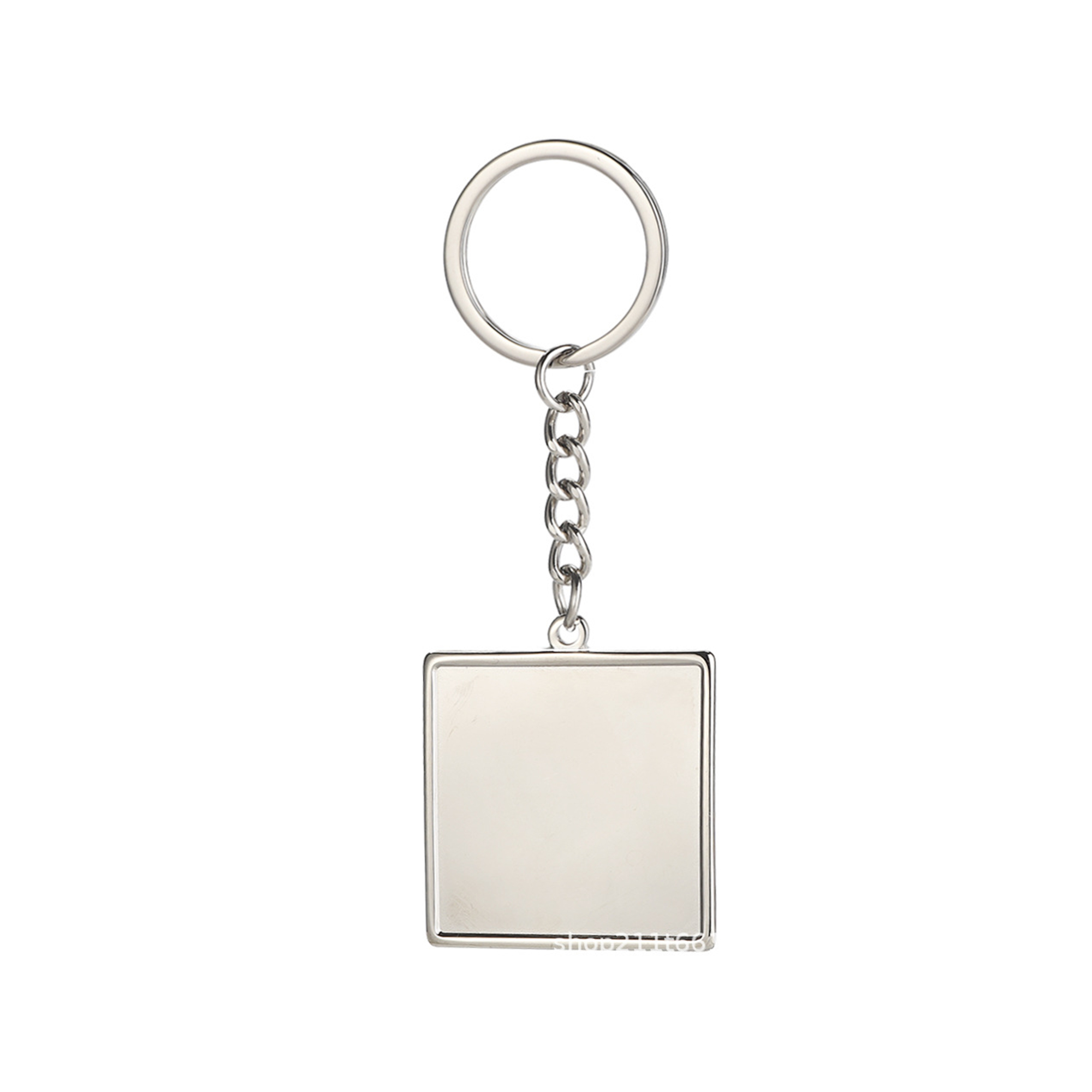 Rectangle Zinc Alloy Keychain With Smooth Finish Laser Mark 9
