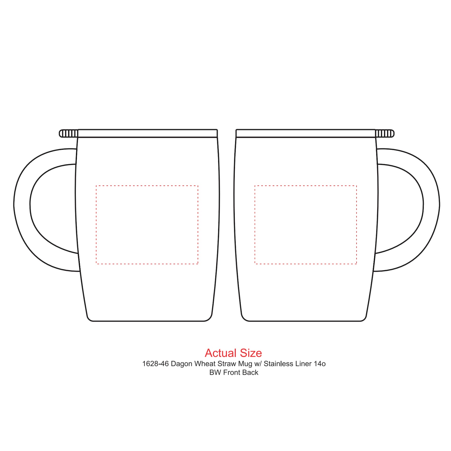 Dagon Wheat Straw Mug w/ Stainless Liner 14oz 30