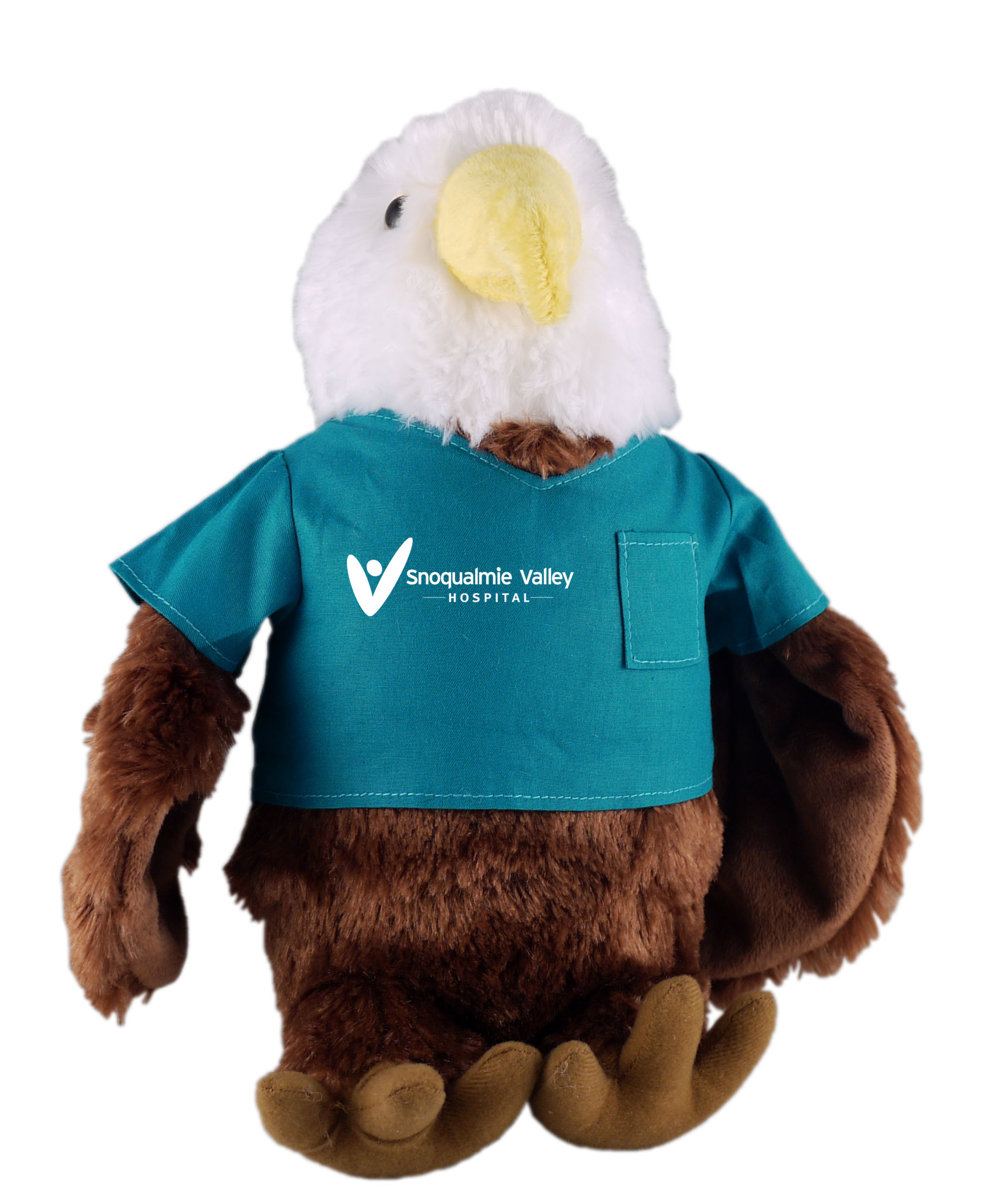 Soft Plush Stuffed Eagle in scrub shirt 2