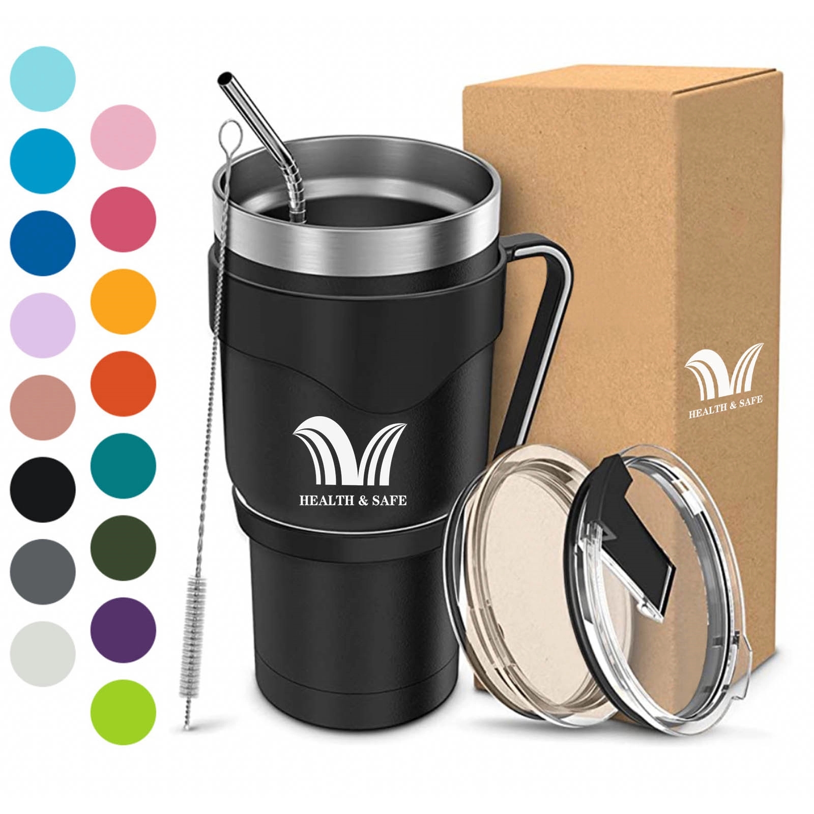 30 Oz Stainless Steel Vacuum Insulated 5-Piece Tumbler Set 2