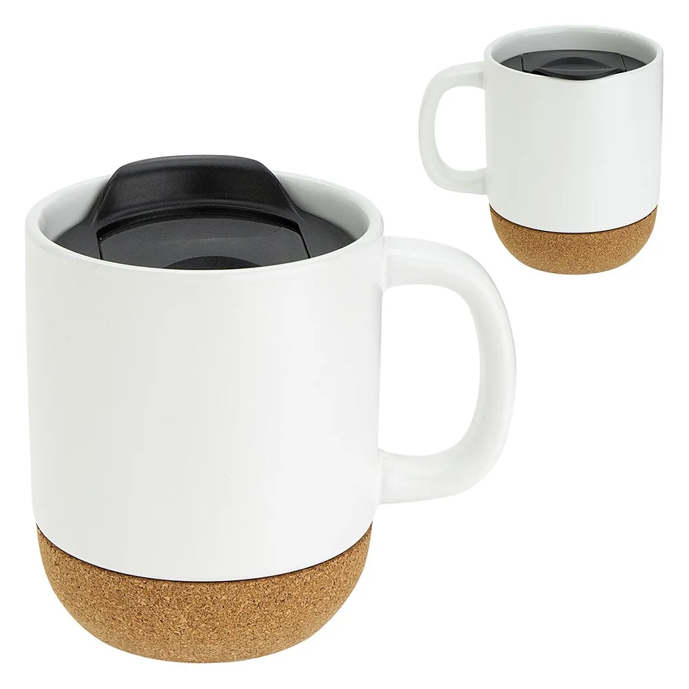 14 oz Ceramic Mug with Cork Base 4