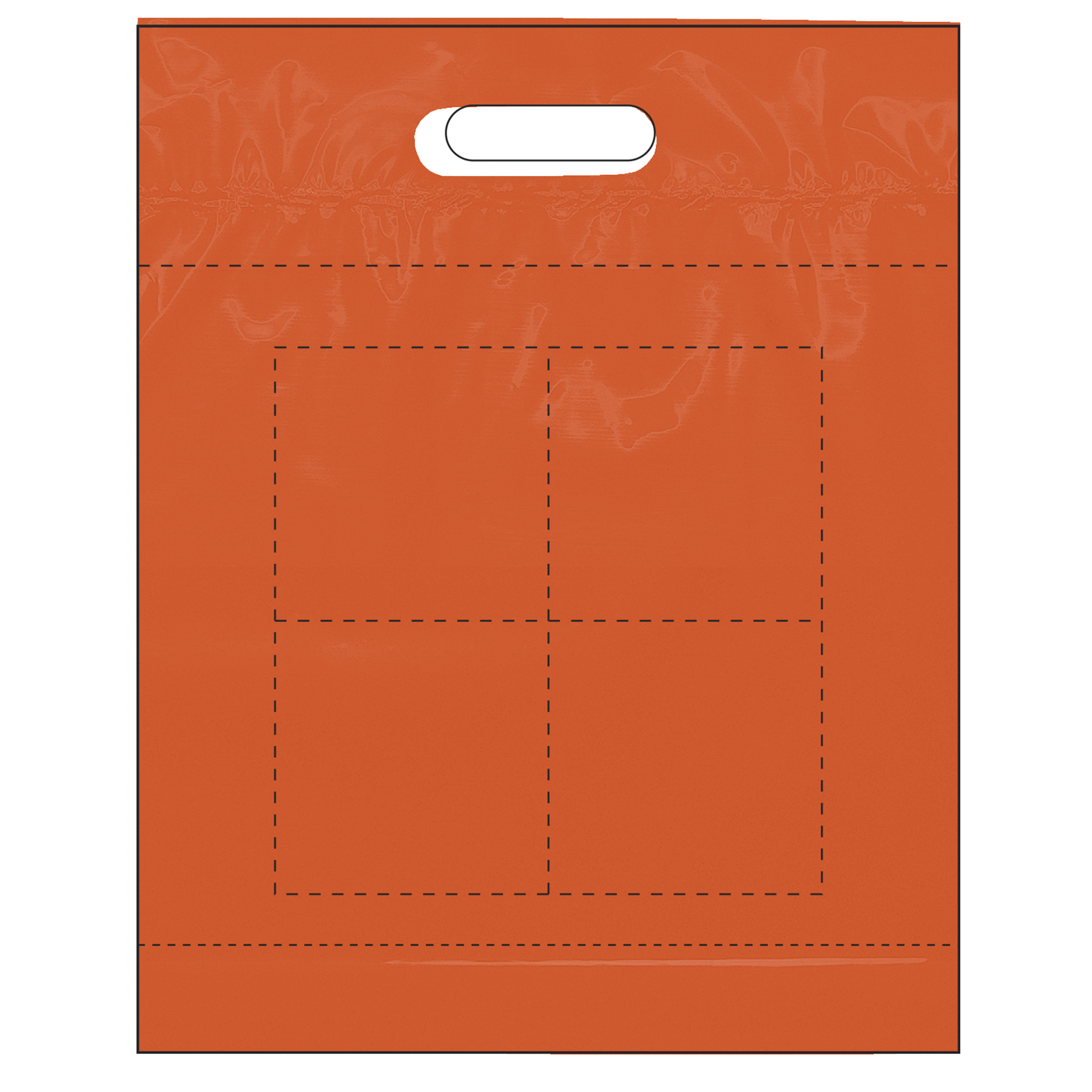 Orange Die Cut - Happy Halloween - Flexo Ink Print 1