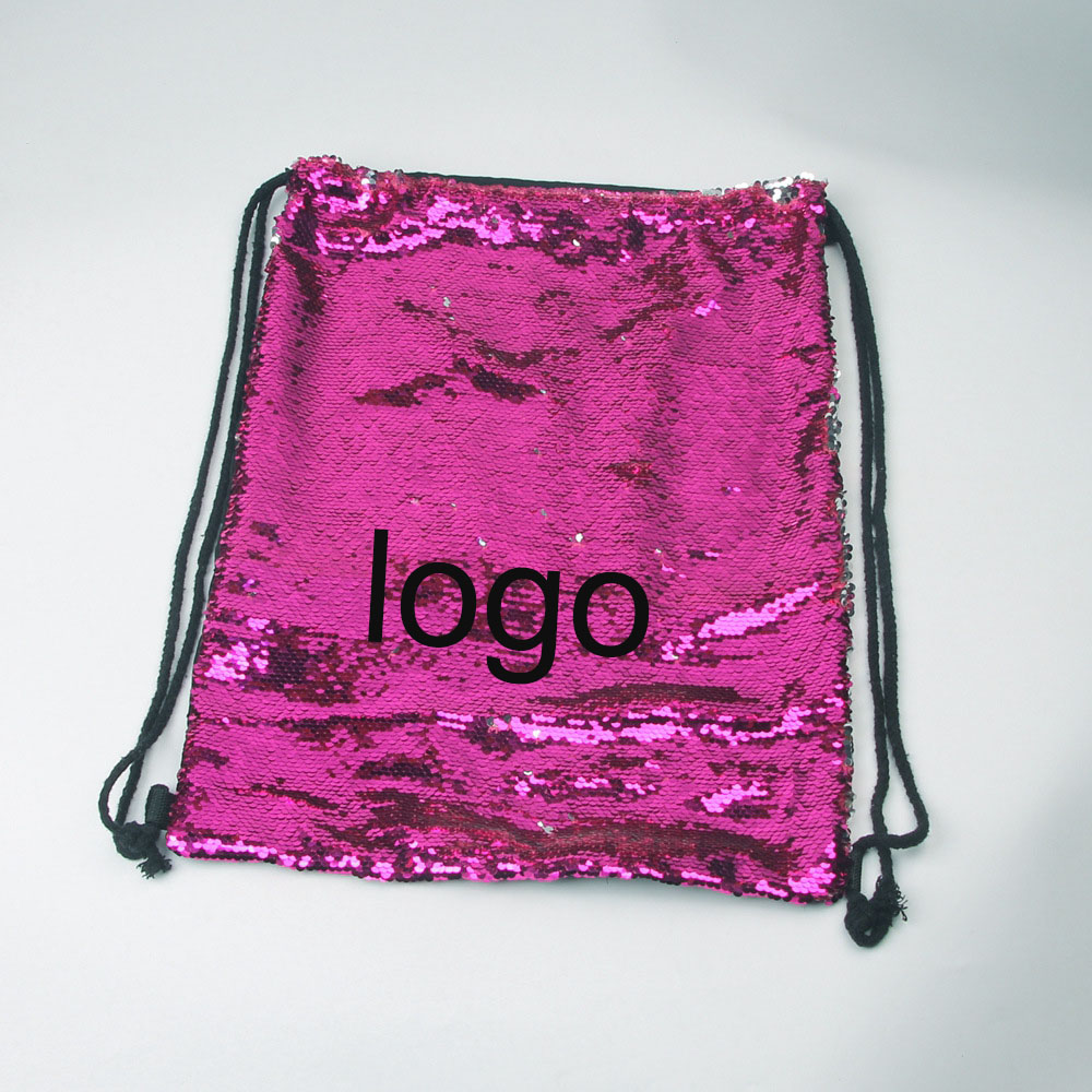 Mermaid Sequin Drawstring Shoulder Bags 4