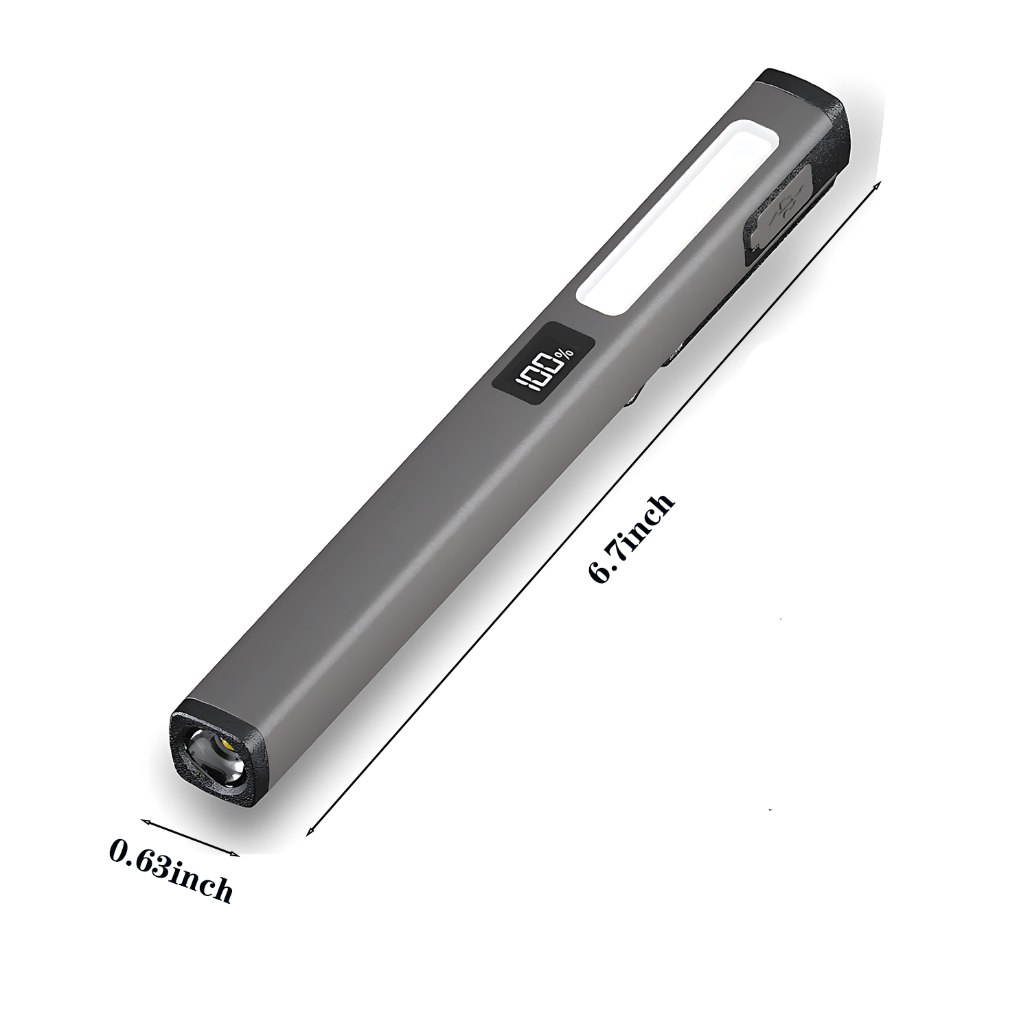 USB Rechargeable Pen Flashlight w/ Clip 2