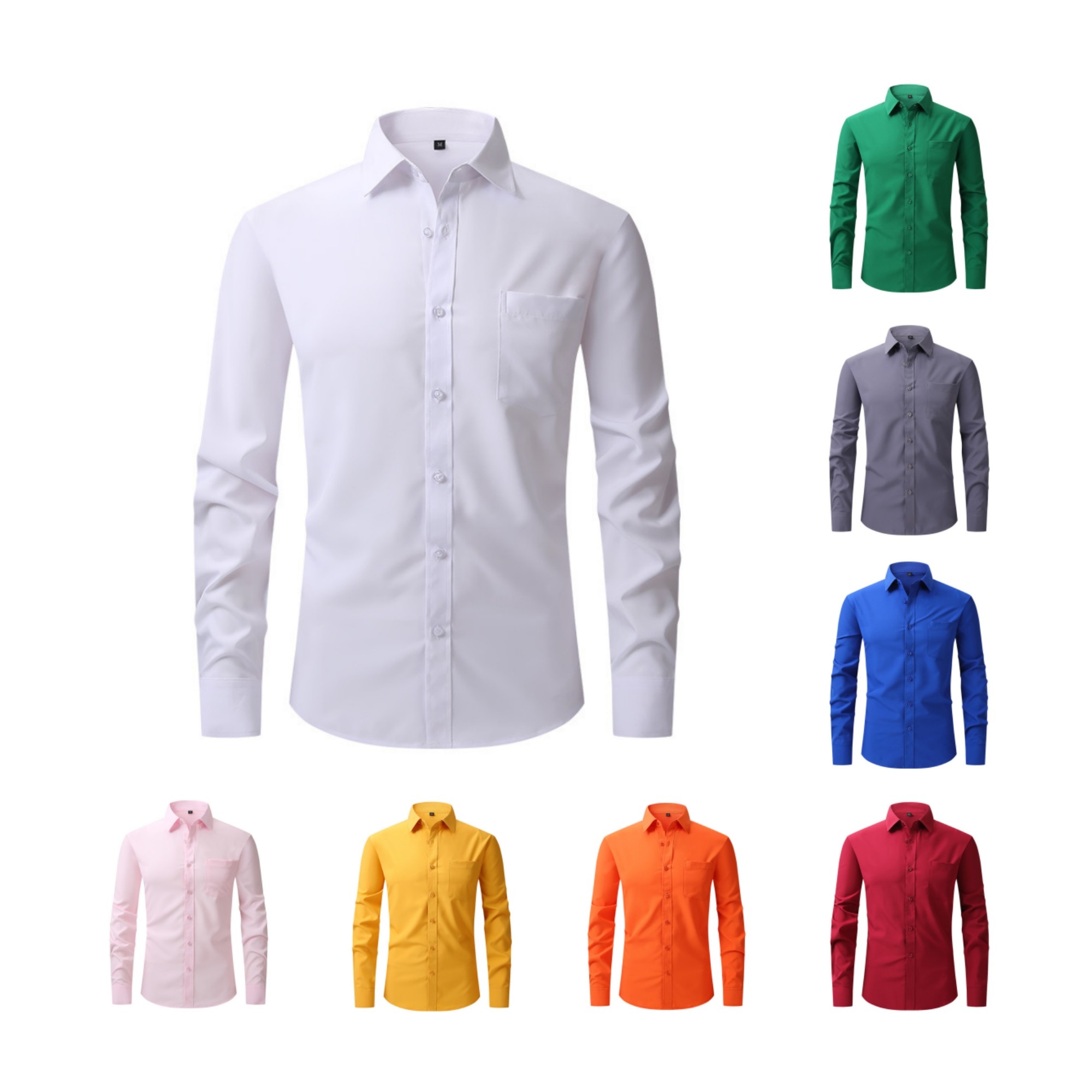 Solid Men's Dress Shirt 2