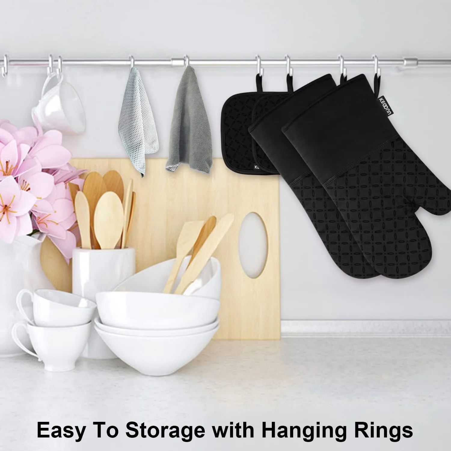 Custom Silicone Oven Baking Cooking Tool Kit With Gloves 5