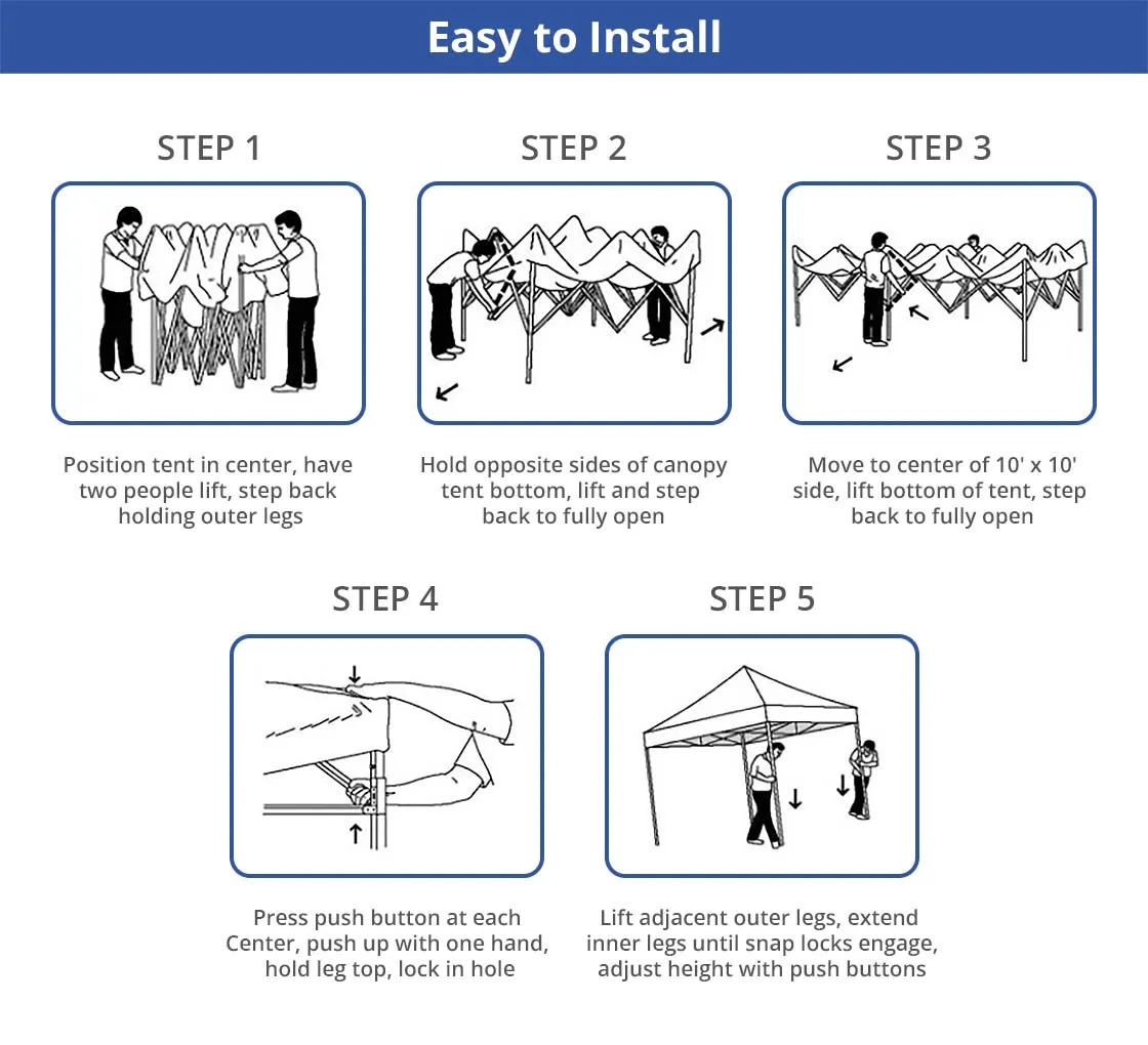 10 ft Aluminum Canopy Tent topper + hardware 3