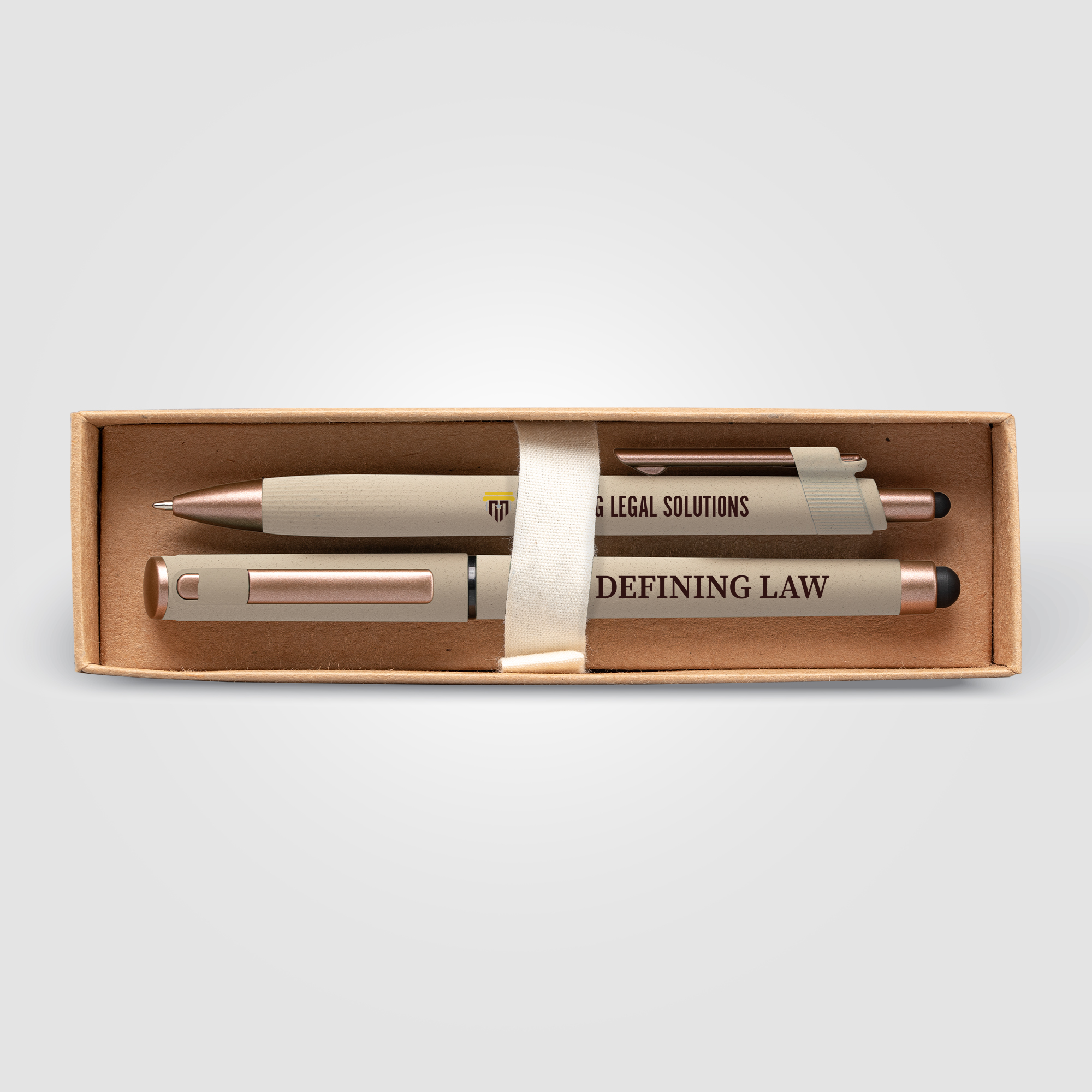 York Recycled Plastic Bronze Trim Pen Gift Set 4