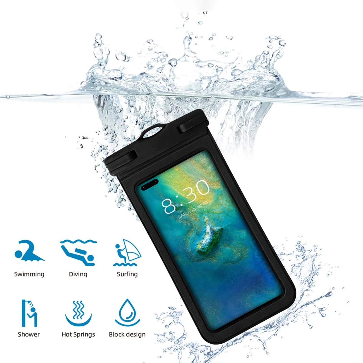 Universal Touch Screen Waterproof Phone Bag For Swimming 4