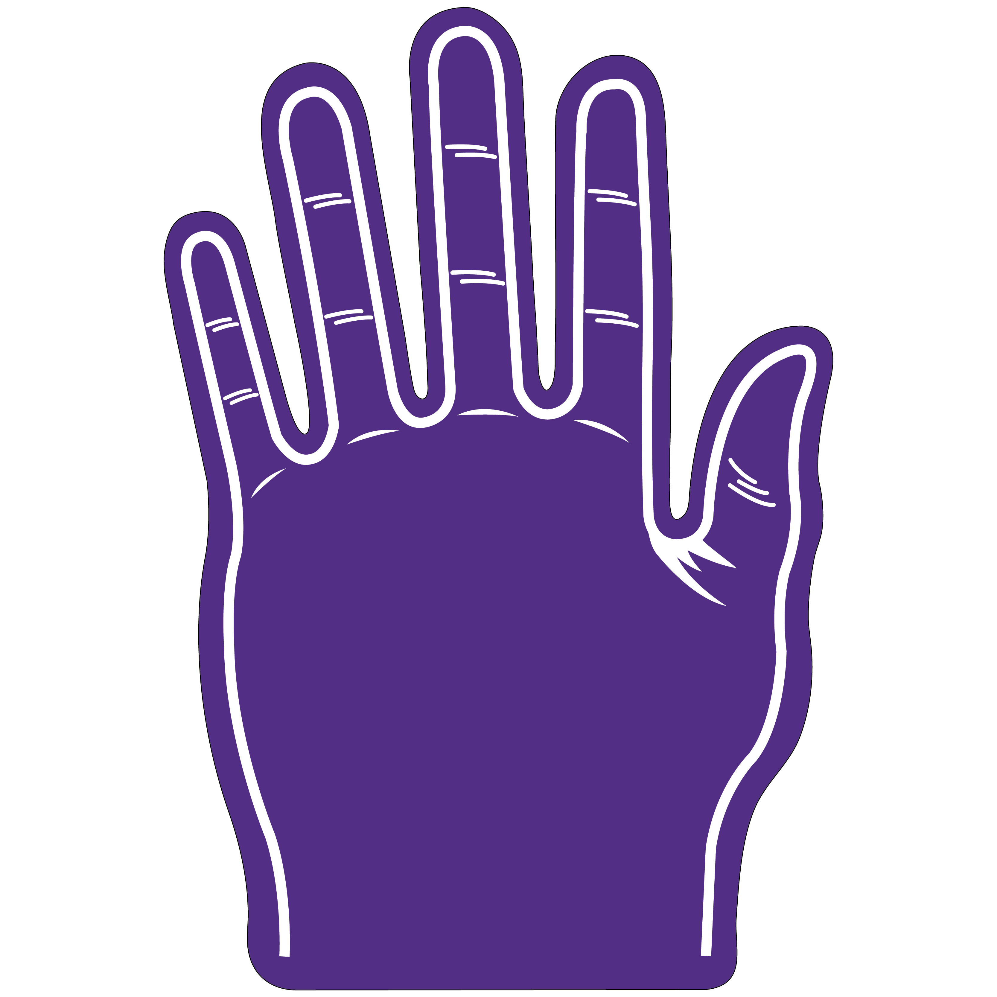 Foam Hand Five Finger 16" 16