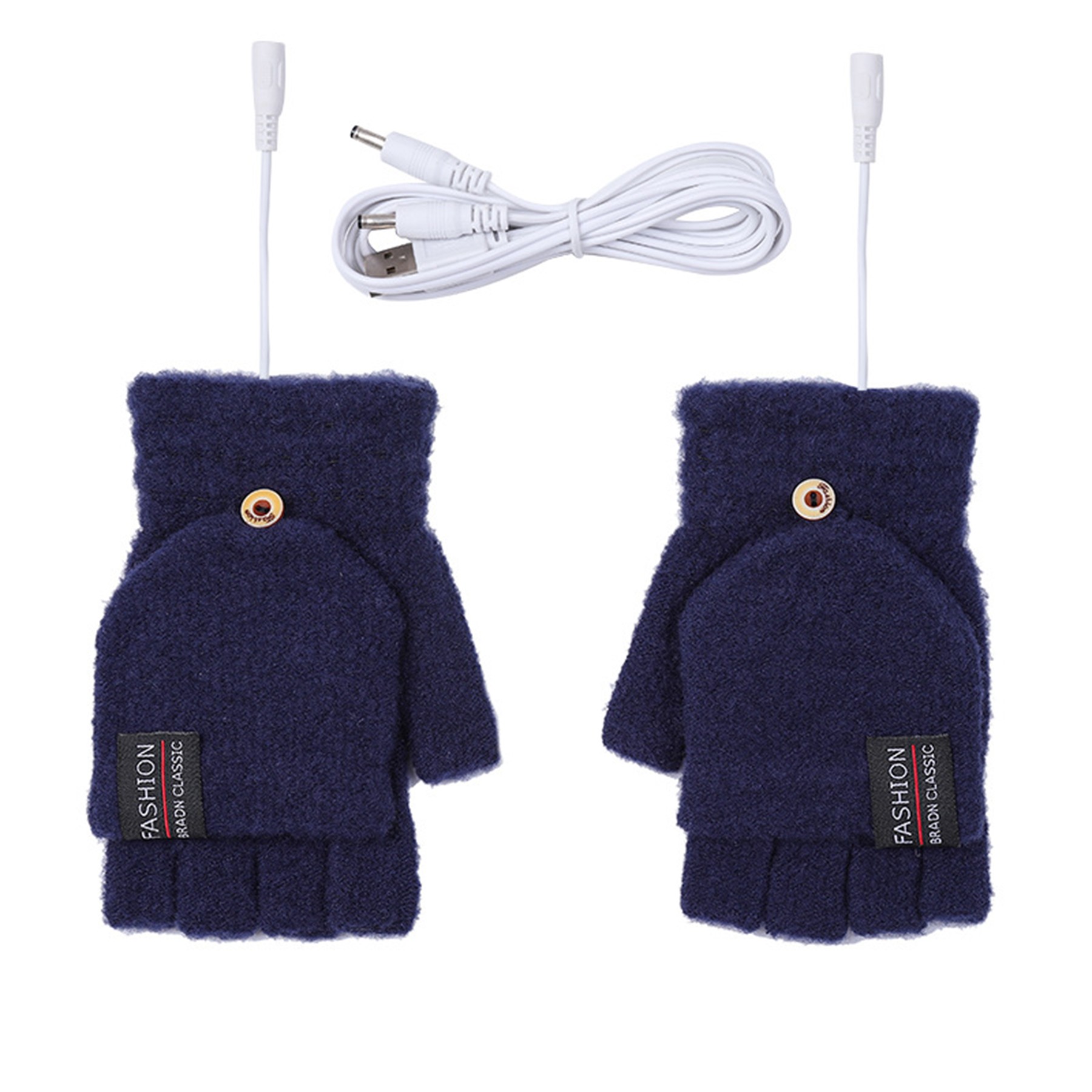Electric Half Fingerless Heated Gloves 5