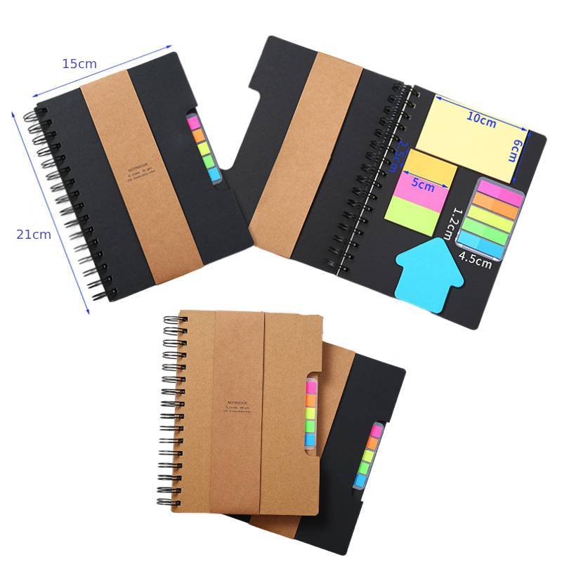 Spiral Notebook W/ Sticky Notes & Pen 2