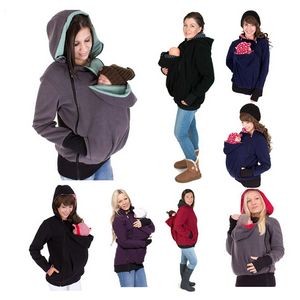 Kangaroo Hoodie Coat For Mom And Baby Maternity Coat 3