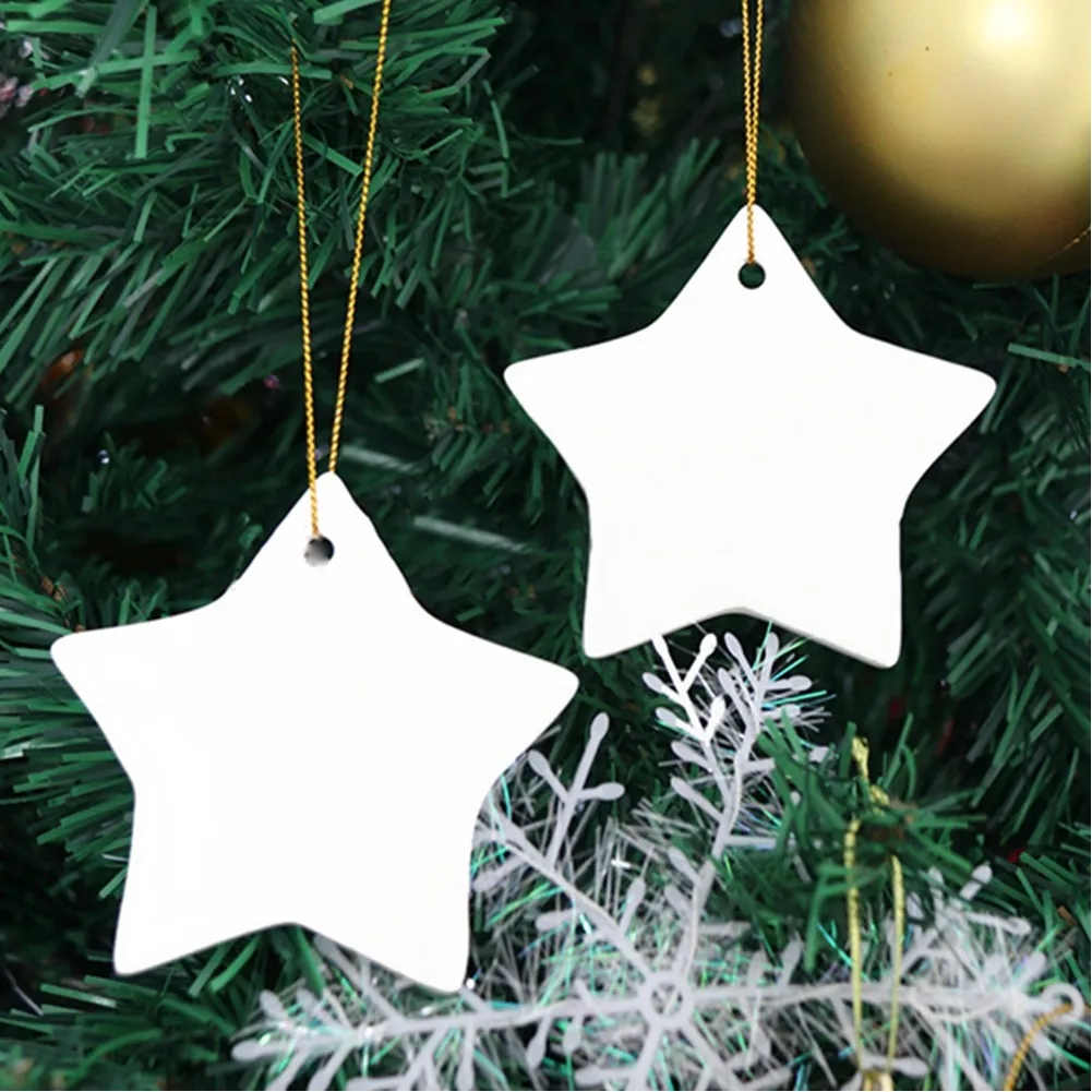 Star Shape Ceramic Christmas Ornament 7