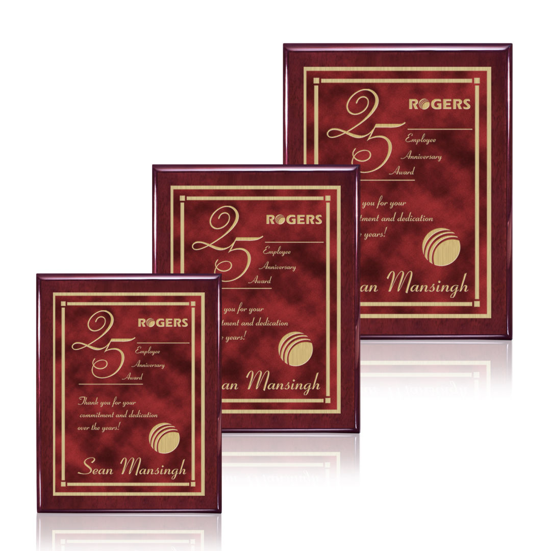 Oakleigh/Contempo Plaque - Rosewood/Red