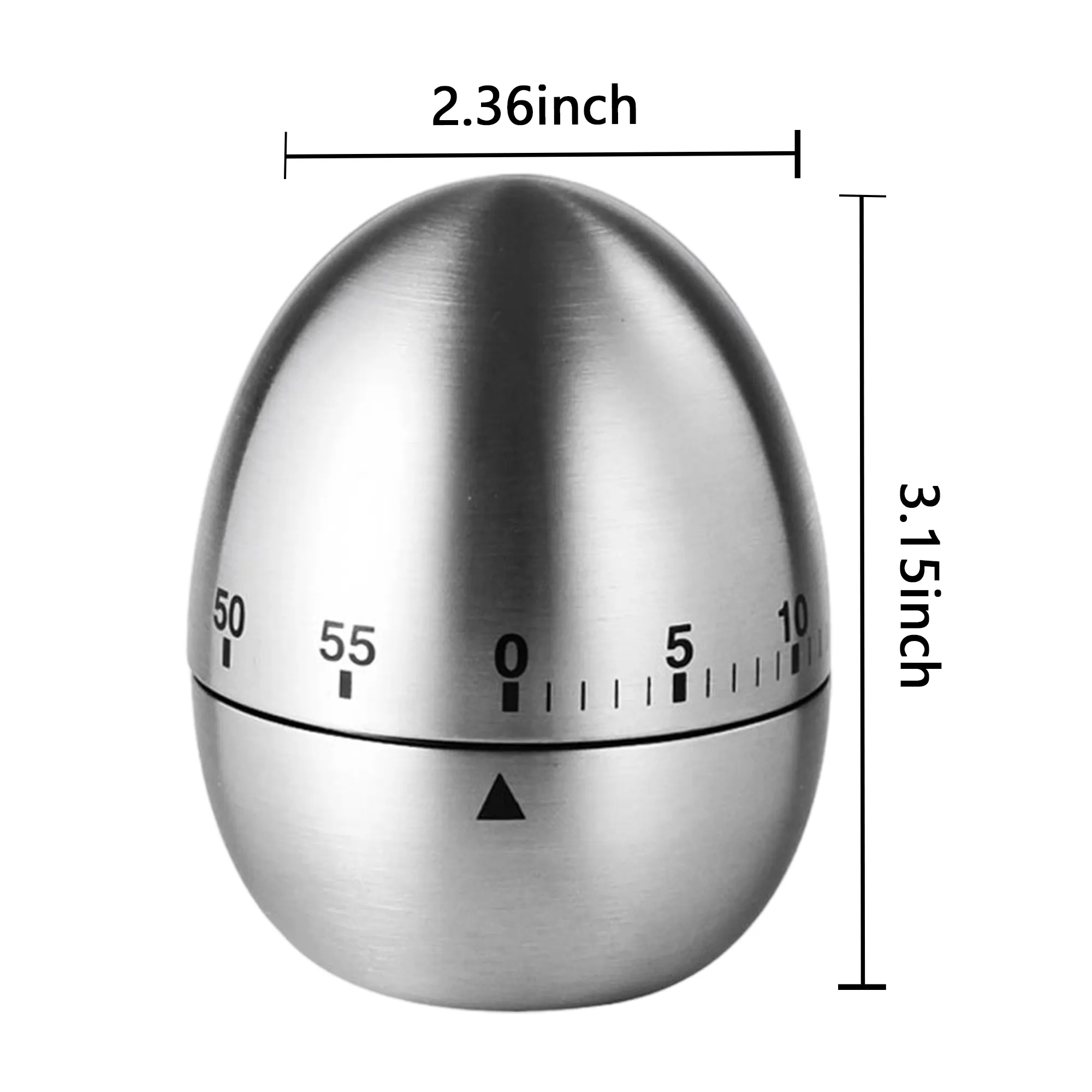 Manual Wind-Up 60-Minute Egg-Shaped Timer 4