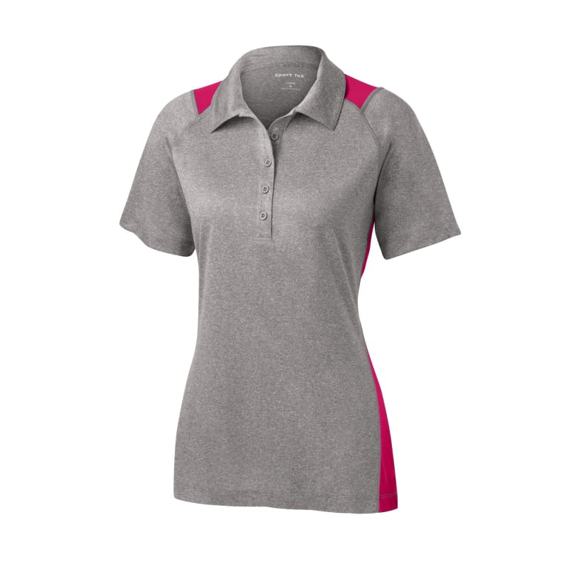 Sport-Tek Women's Heather Colorblock Contender Polo. 99