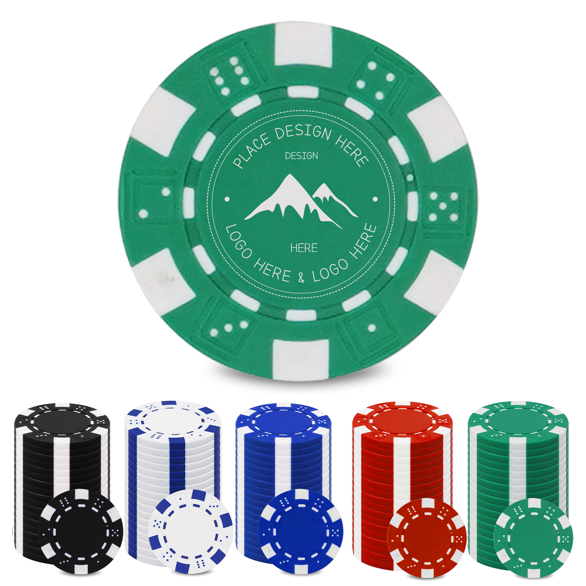 MOQ 100 Pro-Grade 11g ABS Poker Chips 4