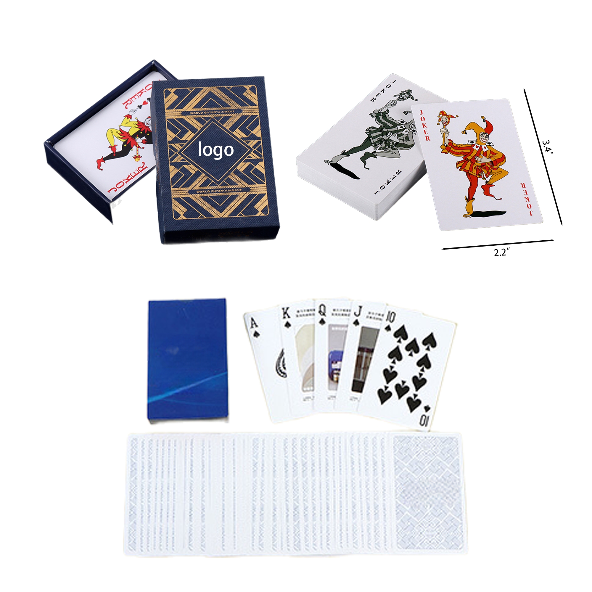 MOQ50 Full Color Eco-Friendly Playing Cards 2