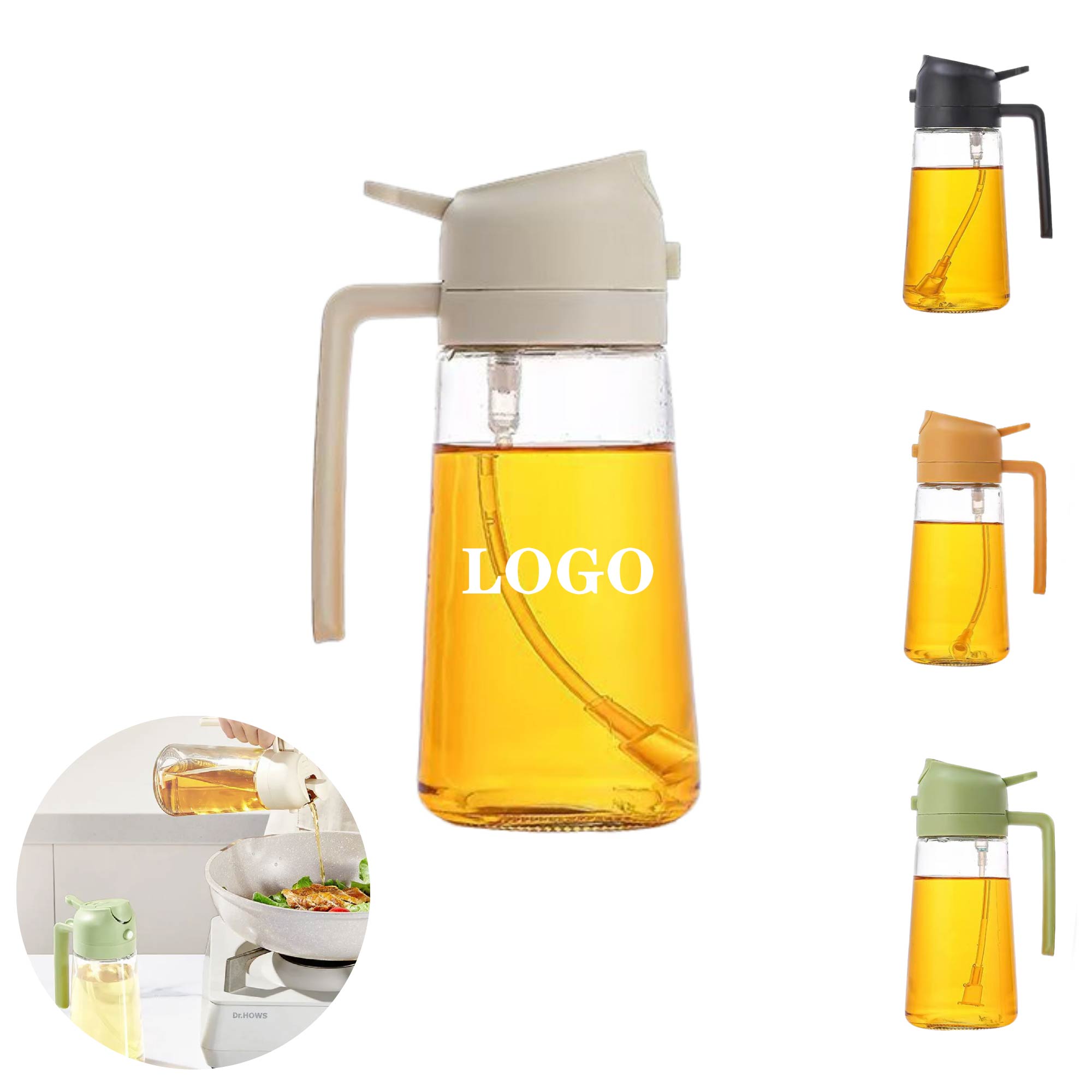 16oz Kitchen Glass Oil Spray Bottle 2