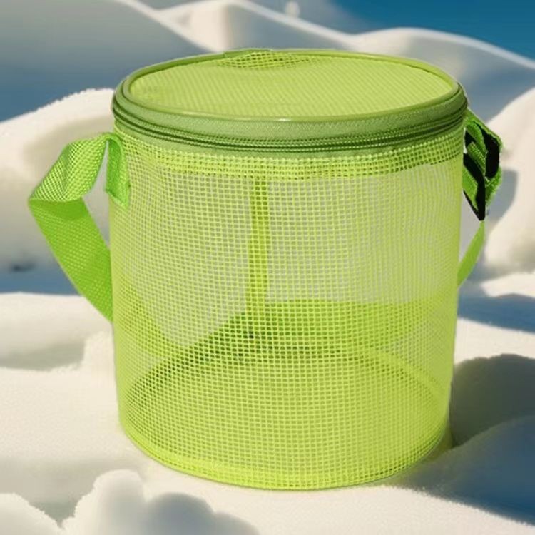 Cylindrical Mesh Tote Shell Bags 6